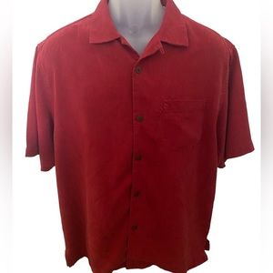 TOMMY BAHAMA 100% Silk Aloha Hawaiian Shirt Men M Medium